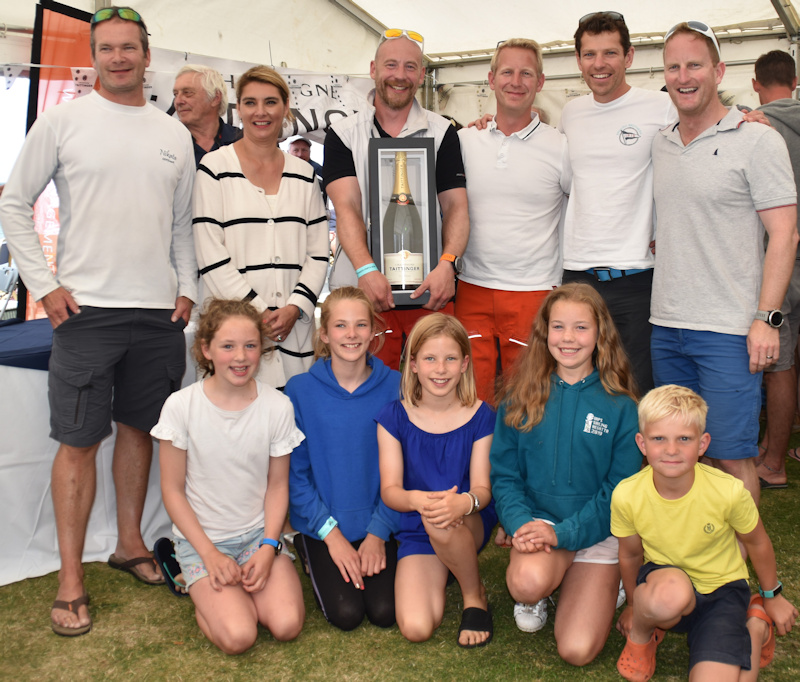 2019 Taittinger Royal Solent Yacht Club Regatta overall winners, the J109 team on Space 8 photo copyright Marion Heming taken at Royal Solent Yacht Club and featuring the J109 class