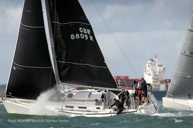 Mojo Risin, J109 during HYS Hamble Winter Series Race Week 1 photo copyright Paul Wyeth / Hamble Winter Series taken at Hamble River Sailing Club and featuring the J109 class