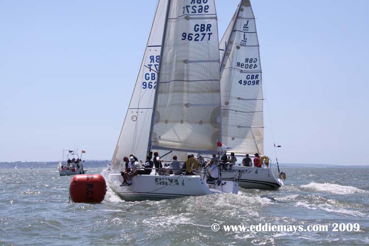 The Solent at its best for the Vice Admiral's Cup photo copyright Eddie Mays taken at  and featuring the J109 class