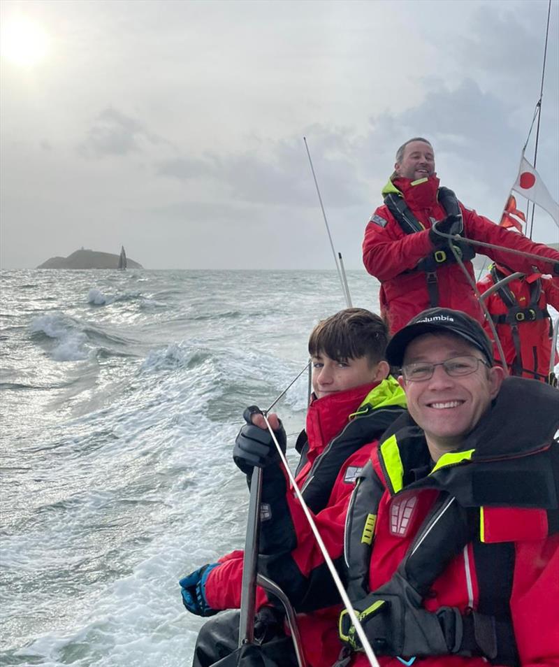 Mojito, kite up and heading back to the finish during Pwllheli Winter Series week 2 photo copyright Ben Cartwright taken at Pwllheli Sailing Club and featuring the J109 class