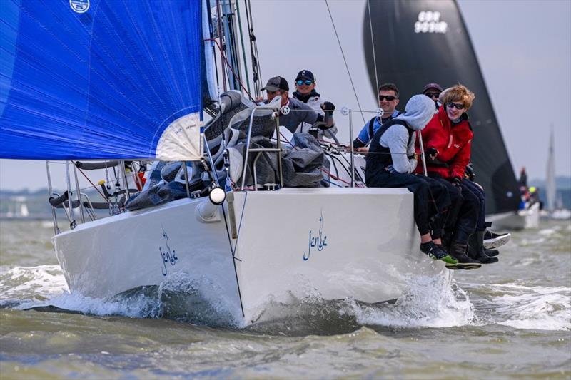 J/109 Jenie on Super Saturday at the RORC Vice Admiral's Cup 2023 photo copyright Rick Tomlinson / RORC taken at Royal Ocean Racing Club and featuring the J109 class