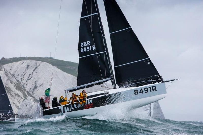 Lesley Brooman's J/109 Jumunu heads out of the Solent - photo © Paul Wyeth