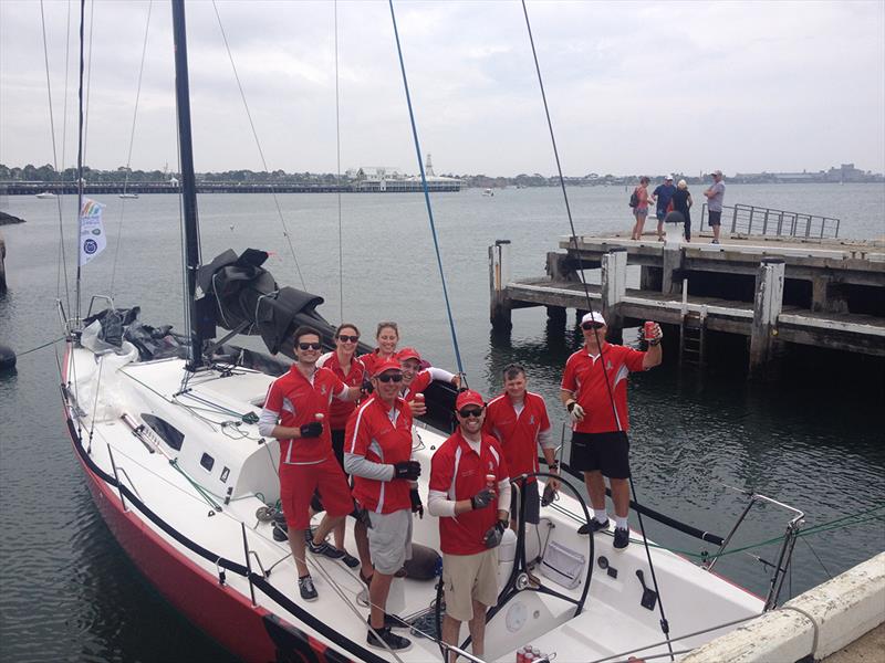 Australian J/111 fleet at Festival of Sails, Geelong photo copyright Sandra Entwistle taken at Royal Geelong Yacht Club and featuring the J111 class