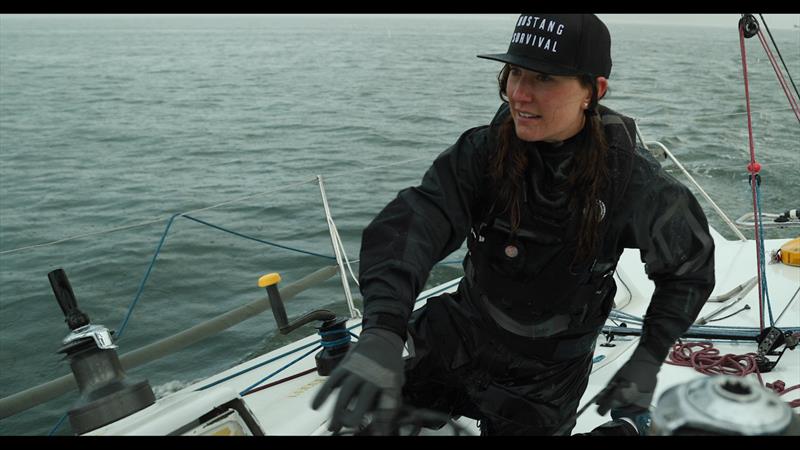 Emily Nagel field tests some of Mustang Survival's latest kit  photo copyright Mustang Survival/Ronan Gunn taken at Royal Bermuda Yacht Club and featuring the J111 class