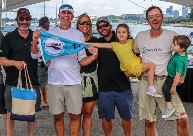 J/111 Shamrock team (L-R): Jeff Davis, Mike Deering, Samantha Foulston, Kevin Meier, Mike Lis (missing: Bob Knestrick, Wally Cross, Stu Johnstone)  - photo © Chicago Yacht Club