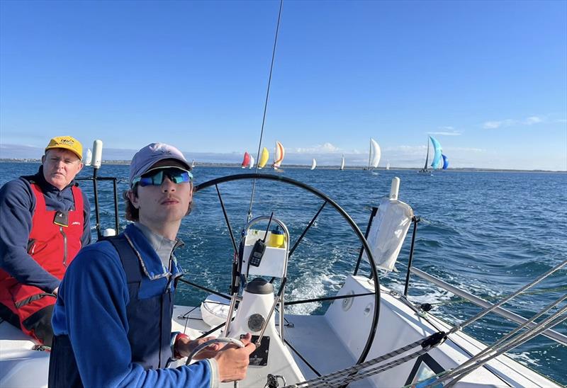 Ginan lead the fleet from the start - 2023 Coastal Championship photo copyright Nigel Jones taken at Ocean Racing Club of Victoria and featuring the J111 class