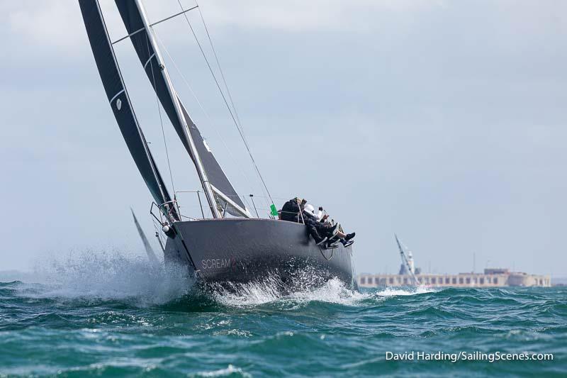 Scream 2, GBR6586L, J-120, during the during the Round the Island Race 2022 photo copyright David Harding / www.sailingscenes.com taken at Island Sailing Club, Cowes and featuring the J120 class