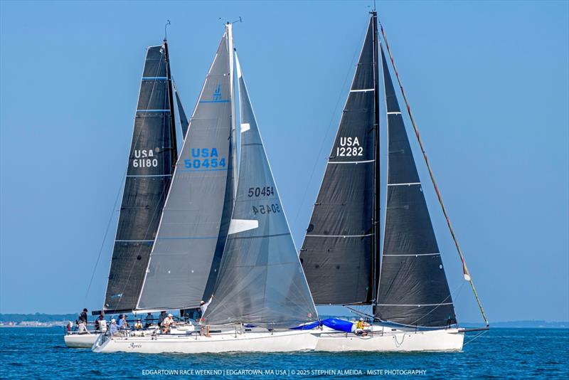 Class winner Apres at Edgartown Race Weekend's 2025 'Round-the-Island Race photo copyright Miste Photography taken at Edgartown Yacht Club and featuring the J120 class