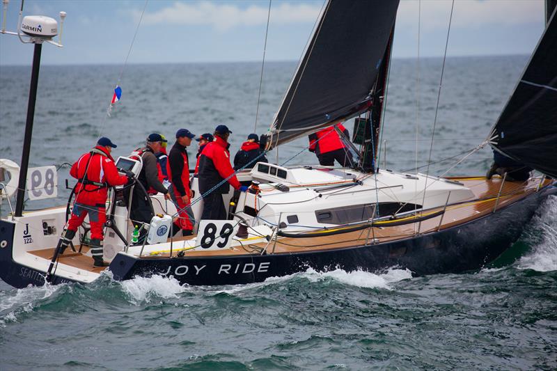 Joy Ride on her homewaters of Puget Sound photo copyright Nick Callanan taken at Seattle Yacht Club and featuring the J/122 class