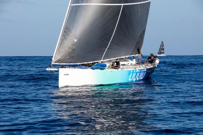 Pamala Baldwin's Antiguan J/122 Liquid enjoying a good race - RORC Caribbean 600, day 2 - photo © Arthur Daniel / RORC