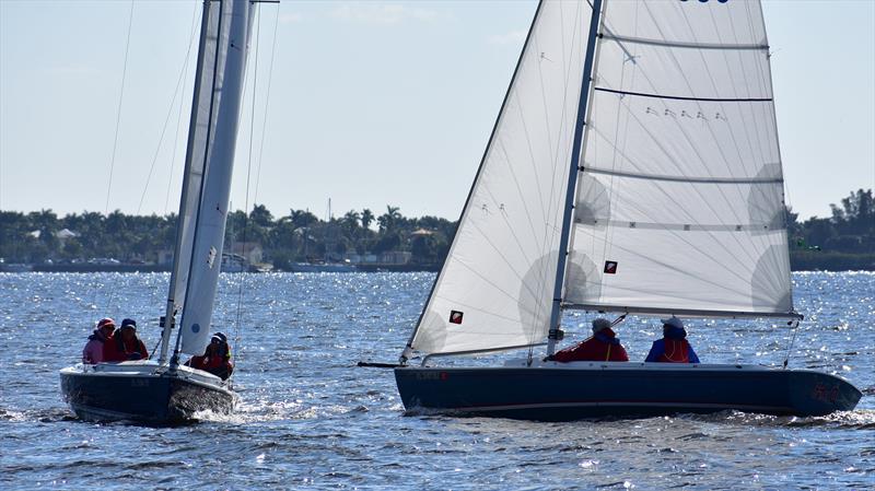 Racecourse action at the Charlotte Harbor Regatta in the Harbor 20 class photo copyright Brian Gleason/Charlotte Harbor Regatta taken at Charlotte Harbor Yacht Club and featuring the J133 class