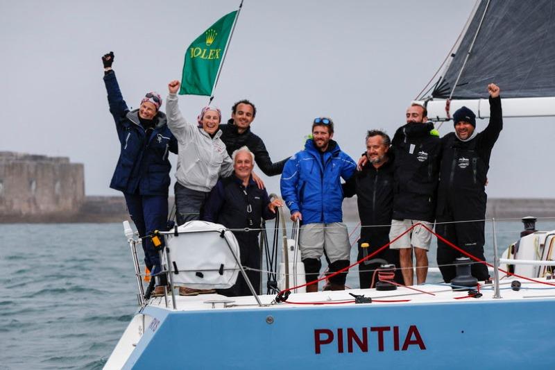 Winning IRC One - Gilles Fournier and daughter Corinne Migraine on their J/133 Pintia photo copyright Paul Wyeth / pwpictures.com taken at Royal Ocean Racing Club and featuring the J133 class