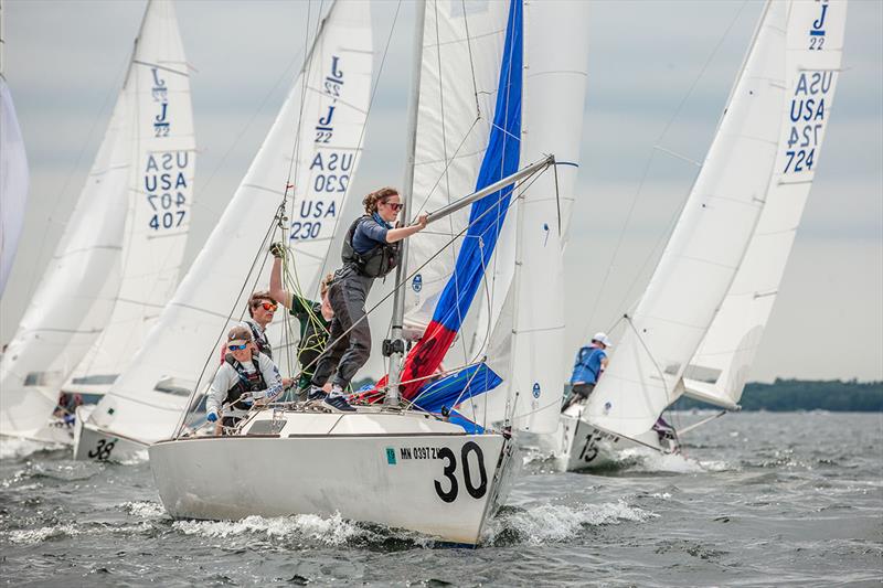 2019 J/22 North American Championship -  Day 2 photo copyright Holly Jo Anderson taken at Wayzata Yacht Club and featuring the J/22 class