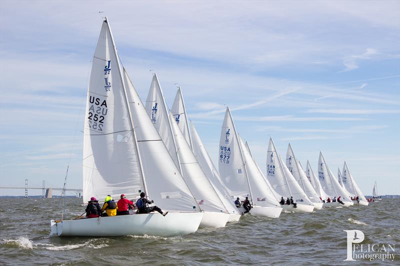 J/22 starting line action - photo © 2020 J/22 and J/24 East Coast Championships/Pelican Photography