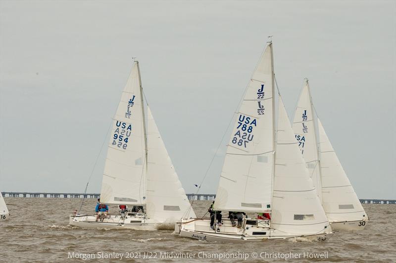2021 Morgan Stanley J/22 Midwinter Championship - Day 2 photo copyright Christopher Howell taken at Southern Yacht Club and featuring the J/22 class