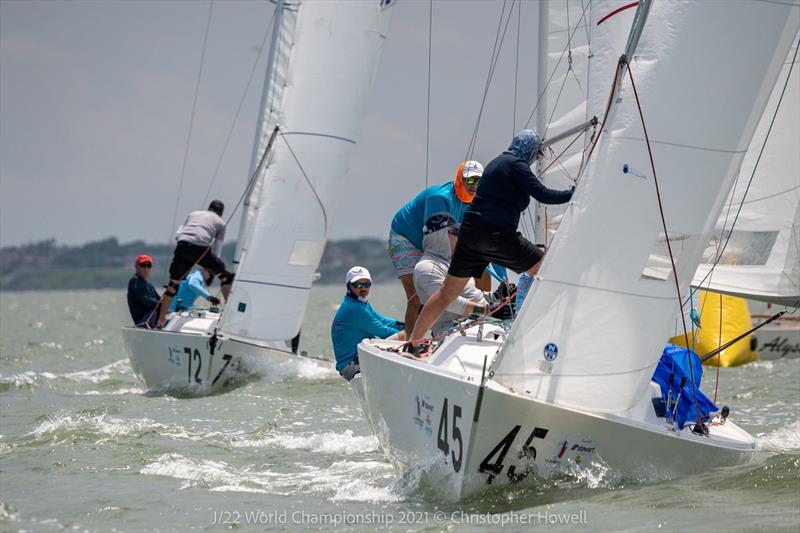 J/22 World Championship at Corpus Christi, Texas day 2 photo copyright Christopher Howell taken at Corpus Christi Yacht Club and featuring the J/22 class