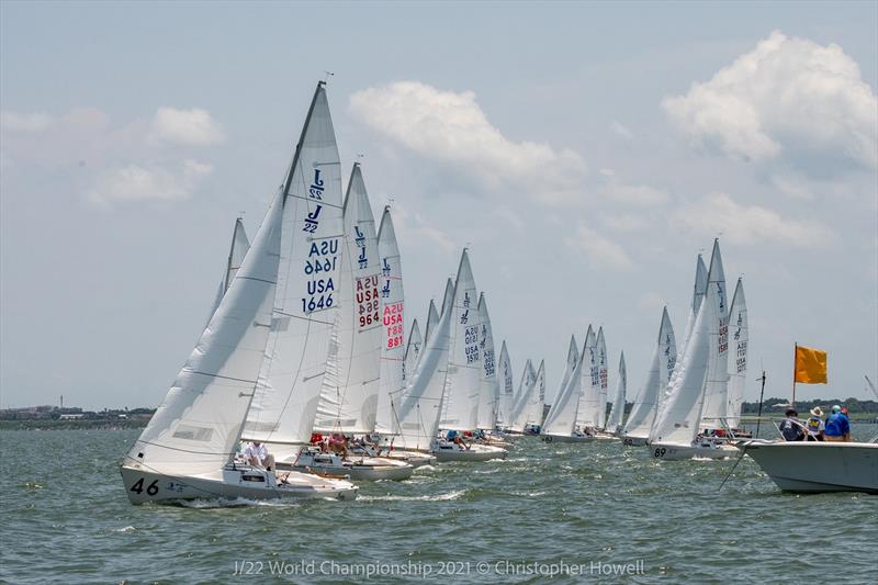 J/22 World Championship at Corpus Christi, Texas day 2 photo copyright Christopher Howell taken at Corpus Christi Yacht Club and featuring the J/22 class