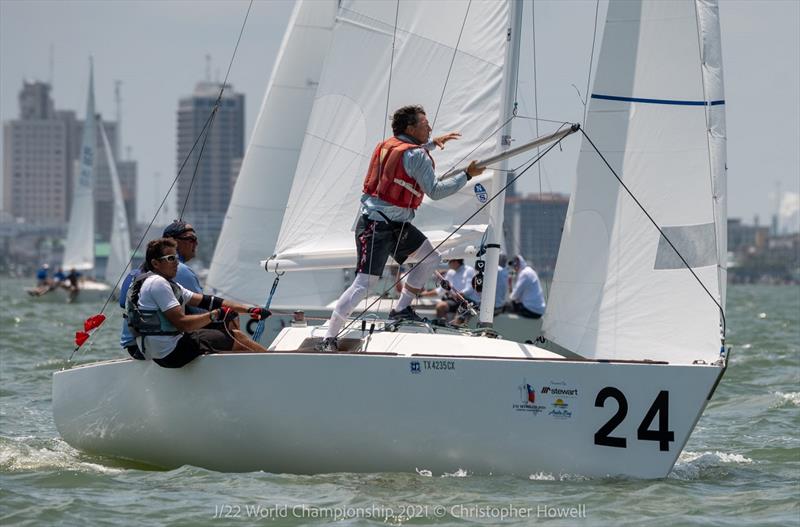 J/22 World Championship at Corpus Christi, Texas day 2 photo copyright Christopher Howell taken at Corpus Christi Yacht Club and featuring the J/22 class