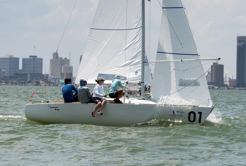 J/22 World Championship at Corpus Christi, Texas day 2 photo copyright Christopher Howell taken at Corpus Christi Yacht Club and featuring the J/22 class