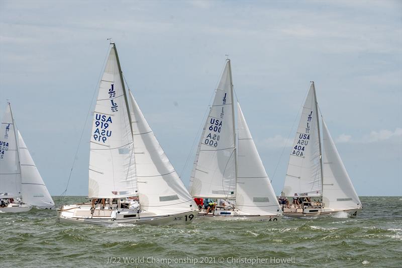 J/22 World Championship at Corpus Christi, Texas day 3 photo copyright Christopher Howell taken at Corpus Christi Yacht Club and featuring the J/22 class