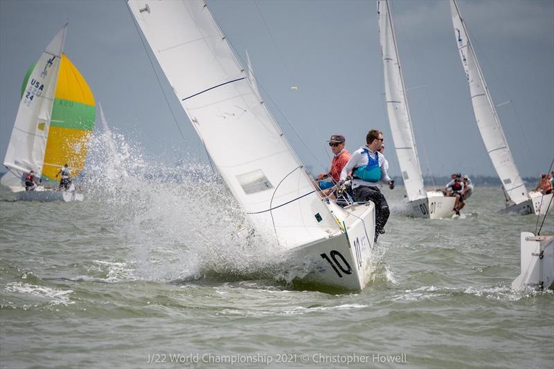 J/22 World Championship at Corpus Christi, Texas day 3 photo copyright Christopher Howell taken at Corpus Christi Yacht Club and featuring the J/22 class