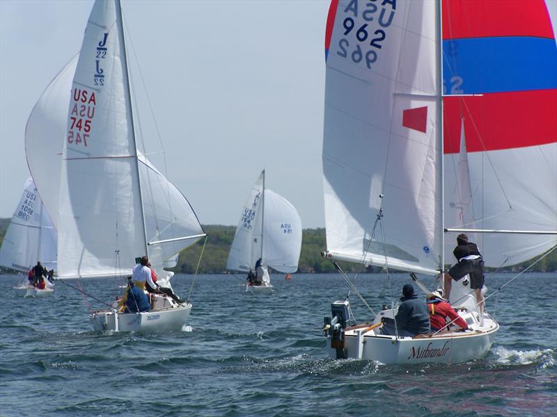 Racecourse action at the Jackrabbit J/22 Regatta - photo © Image courtesy of the Jackrabbit J/22 Regatta