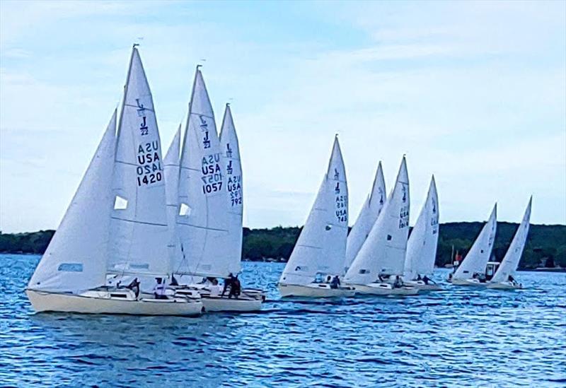 Racecourse action at the Jackrabbit J/22 Regatta photo copyright Jackrabbit J/22 Regatta taken at Canandaigua Yacht Club and featuring the J/22 class