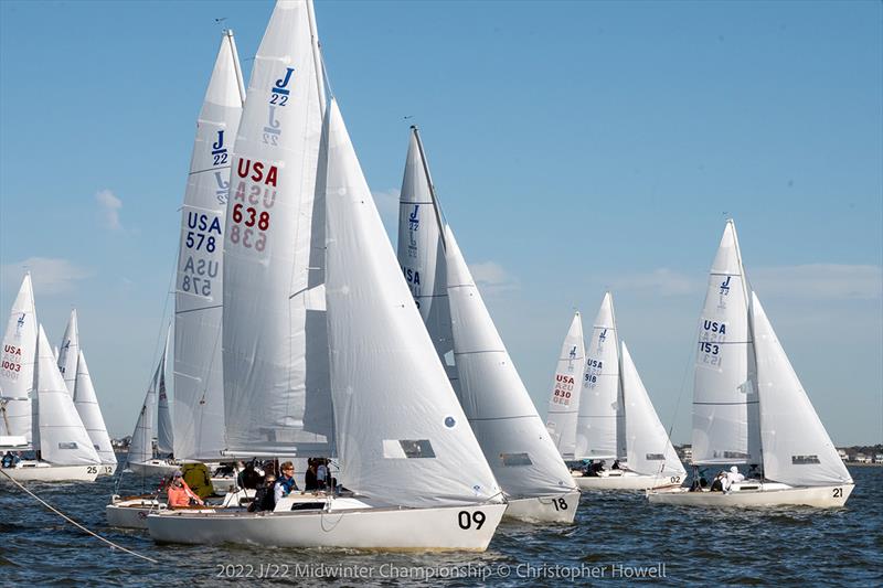 2022 J/22 Midwinter Championship Race Day 1 photo copyright Christopher Howell taken at Lakewood Yacht Club and featuring the J/22 class