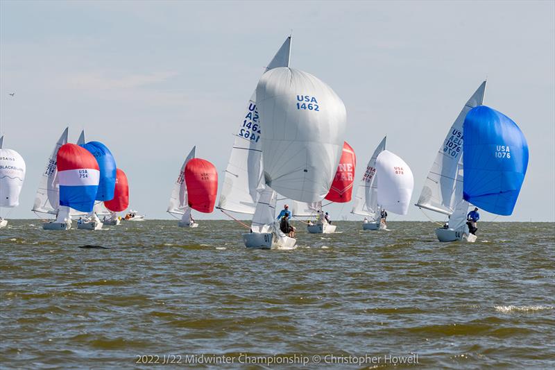 2022 J/22 Midwinter Championship Race Day 1 photo copyright Christopher Howell taken at Lakewood Yacht Club and featuring the J/22 class