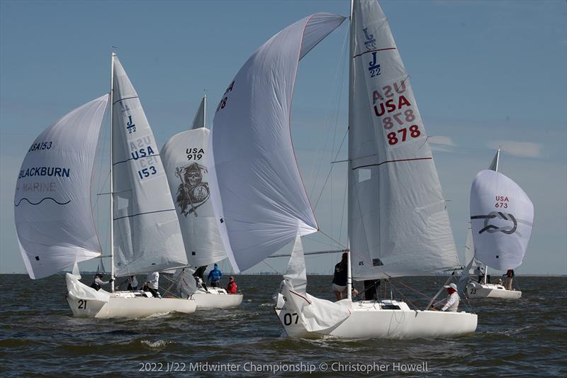 2022 J/22 Midwinter Championship Race Day 1 photo copyright Christopher Howell taken at Lakewood Yacht Club and featuring the J/22 class