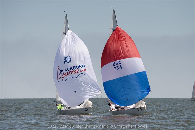 2022 J/22 Midwinter Championship Race Day 1 photo copyright Christopher Howell taken at Lakewood Yacht Club and featuring the J/22 class