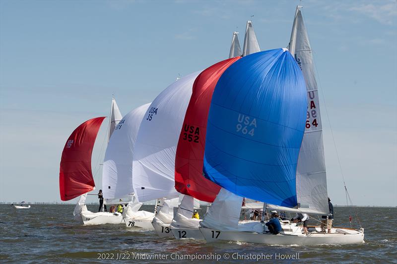 2022 J/22 Midwinter Championship Race Day 1 photo copyright Christopher Howell taken at Lakewood Yacht Club and featuring the J/22 class