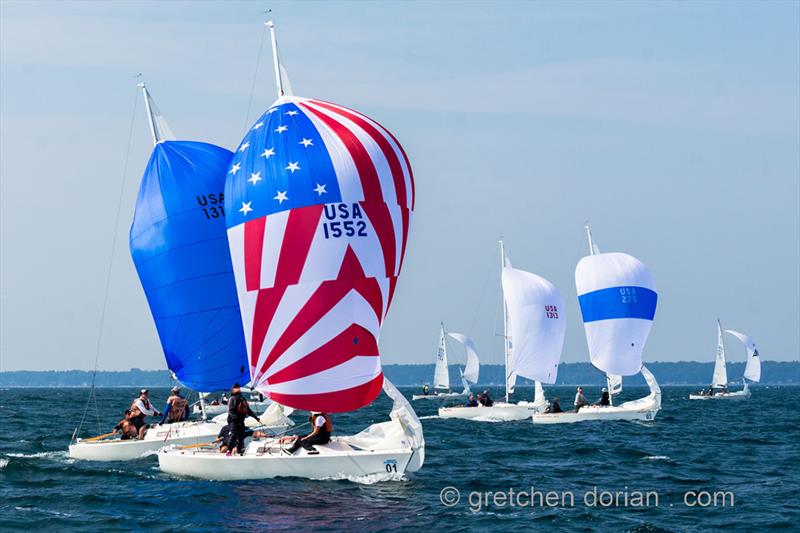 J/22 North American Championship final day photo copyright Gretchen Dorian taken at Tawas Bay Yacht Club and featuring the J/22 class