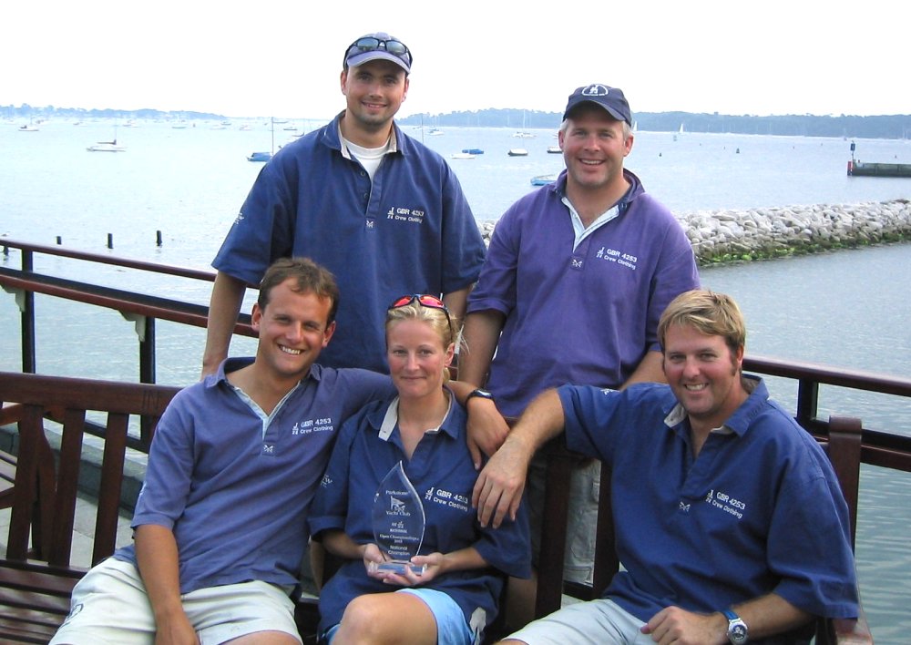 The team of Crew Clothing win the J/24 Nationals photo copyright Jon Richardson taken at Parkstone Yacht Club and featuring the J/24 class