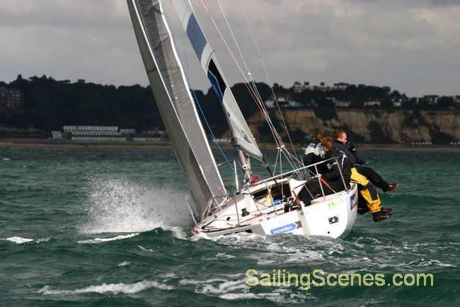 Wind, rain and sunshine for the J/24 Autumn Cup at Parkstone photo copyright David Harding / www.sailingscenes.co.uk taken at Parkstone Yacht Club and featuring the J/24 class