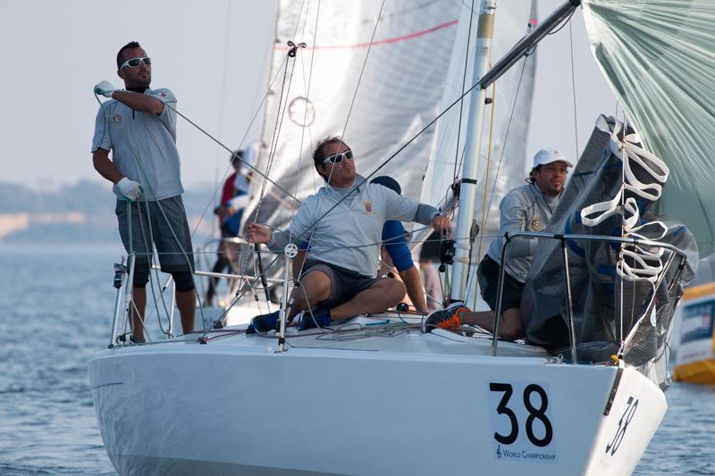 J/24 Worlds day 1 at Boltenhagen, Germany photo copyright Pepe Hartmann / J/24 worlds taken at Norddeutscher Regatta Verein and featuring the J/24 class