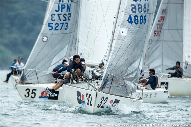 Racing on the final day of the J/24 World Championship at Wakayama, Japan photo copyright Junichi Hirai / Bulkhead Magazine Japan taken at Wakayama Sailing Club and featuring the J/24 class