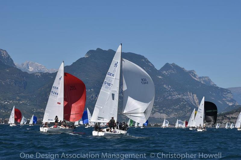 40th J/24 World Championship at Lake Garda day 1 photo copyright Christopher Howell taken at Fraglia Vela Riva and featuring the J/24 class