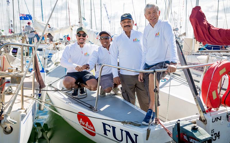 Malaysian crew on-board at the 2019 Festival of Sails photo copyright Passionfolk taken at Royal Geelong Yacht Club and featuring the J/24 class