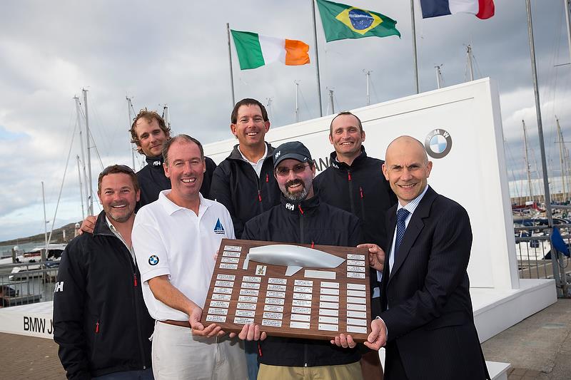 Tim Healy and his crew from Newport, Rhode Island, on board 'Helly Hansen' win the BMW J24 World Championships in Howth photo copyright David Branigan / www.oceansport.ie taken at Howth Yacht Club and featuring the J/24 class
