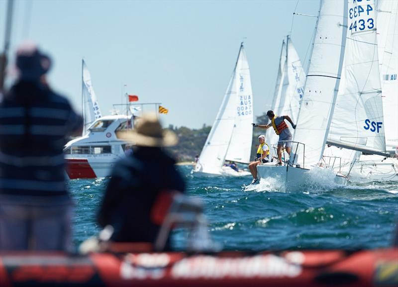 Start line action – great shot - 2018 Monjon J24 Nationals – Day 3 - photo © Luis Ferreiro