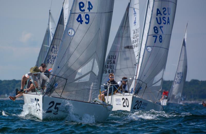 J/24 Fleet 43 races on the waters of Maine's beautiful Casco Bay photo copyright Ann Blanchard taken at  and featuring the J/24 class