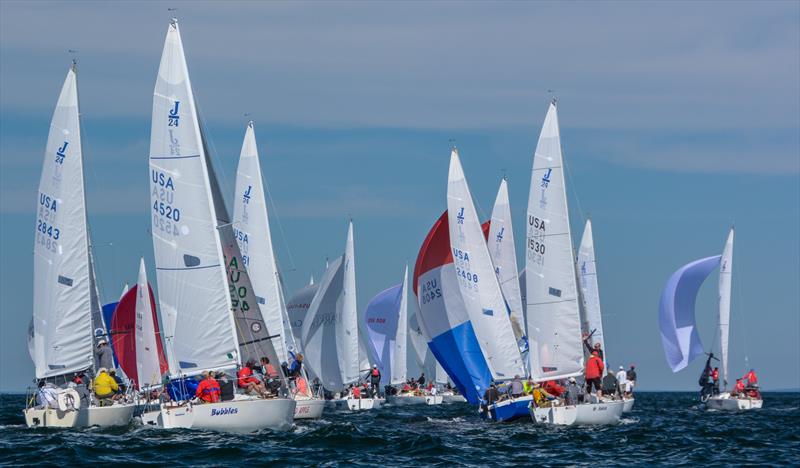 Racing action at the 2015 J/24 North Americans - photo © Ann Blanchard