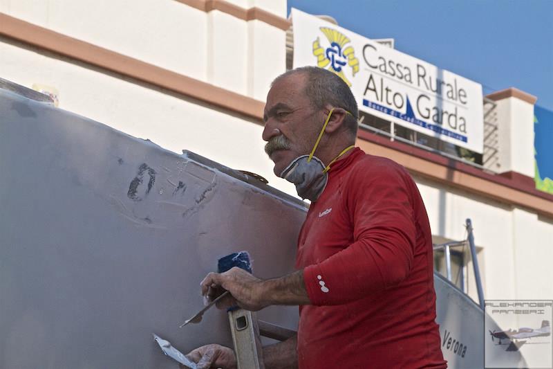 Repairs during 40th J/24 World Championship at Lake Garda - photo © Alexander Panzeri