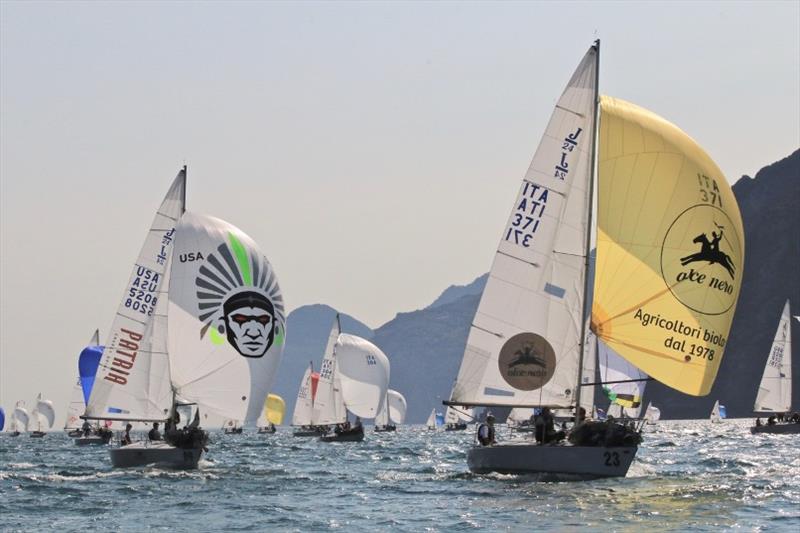 Day 2 - 40th J/24 World Championship photo copyright Elena Giolai taken at Fraglia Vela Riva and featuring the J/24 class