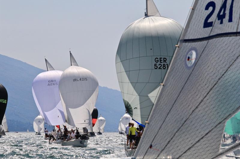 Day 3 of the 40th J/24 World Championship photo copyright Elena Giolai taken at Fraglia Vela Riva and featuring the J/24 class