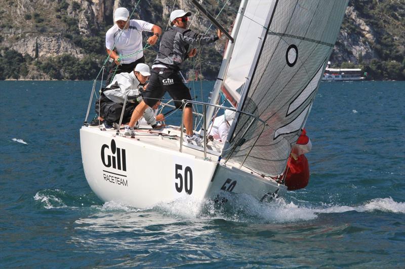 Day 3 of the 40th J/24 World Championship photo copyright Elena Giolai taken at Fraglia Vela Riva and featuring the J/24 class