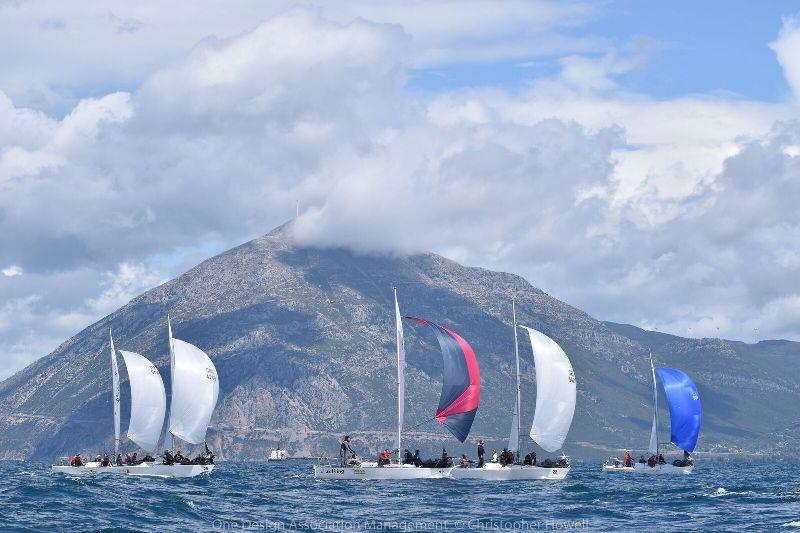 Day 1 - J/24 European Championship at Patras, Greece photo copyright Christopher Howell taken at  and featuring the J/24 class