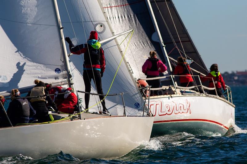 Gridlock and Merak sparring - Australian Women's Keelboat Regatta - photo © Bruno Cocozza / AWKR