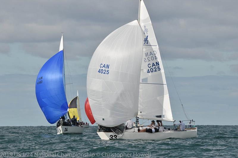 2019 J 24 National Championship - Day 2 photo copyright Christopher Howell taken at Rochester Yacht Club and featuring the J/24 class